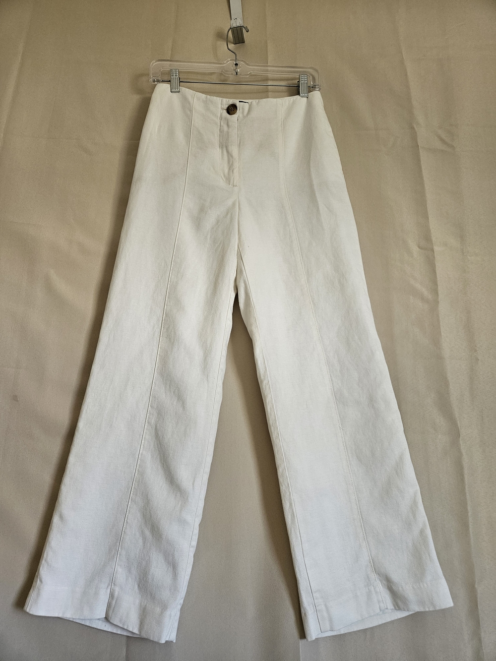 Ann Taylor White High-Rise Fully Lined Dress Pants Size 4P